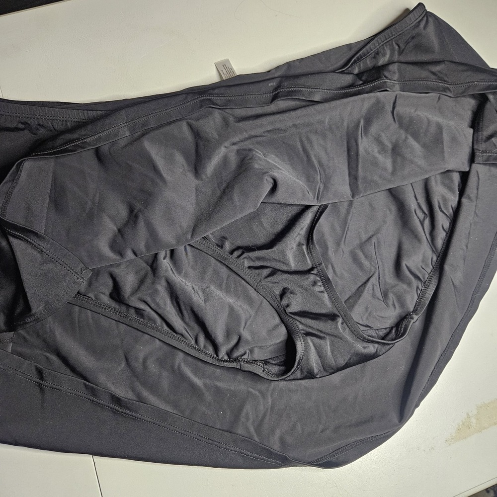 Lane Bryant Womens Swim Skirt 22 Black Side Slit - Picture 3 of 9